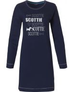 Blauw katoenen nachthemd Scottie
