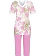Ringella pyjama bloemen roze