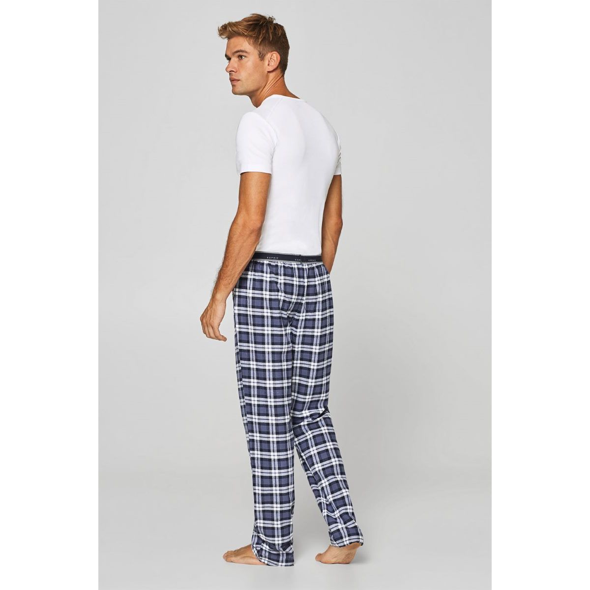 Heren Kleding voor voor Nacht C&A Flanellen Pyjamabroek-geruit in het Blauw voor heren en slaapmode voor Pyjamas 