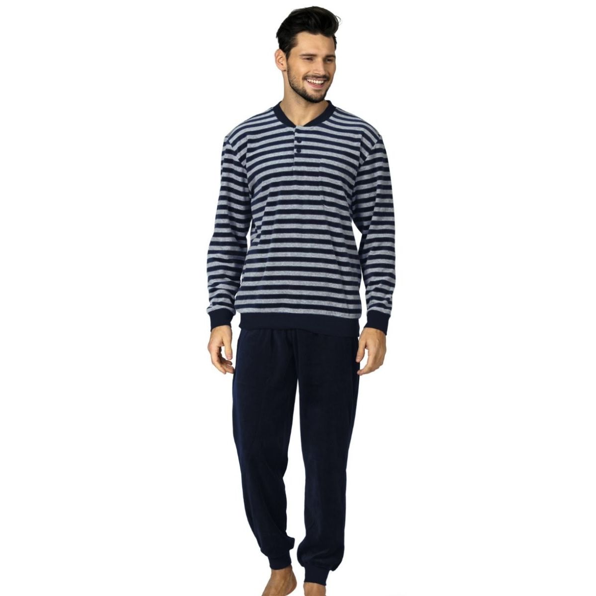 heren pyjama blauw