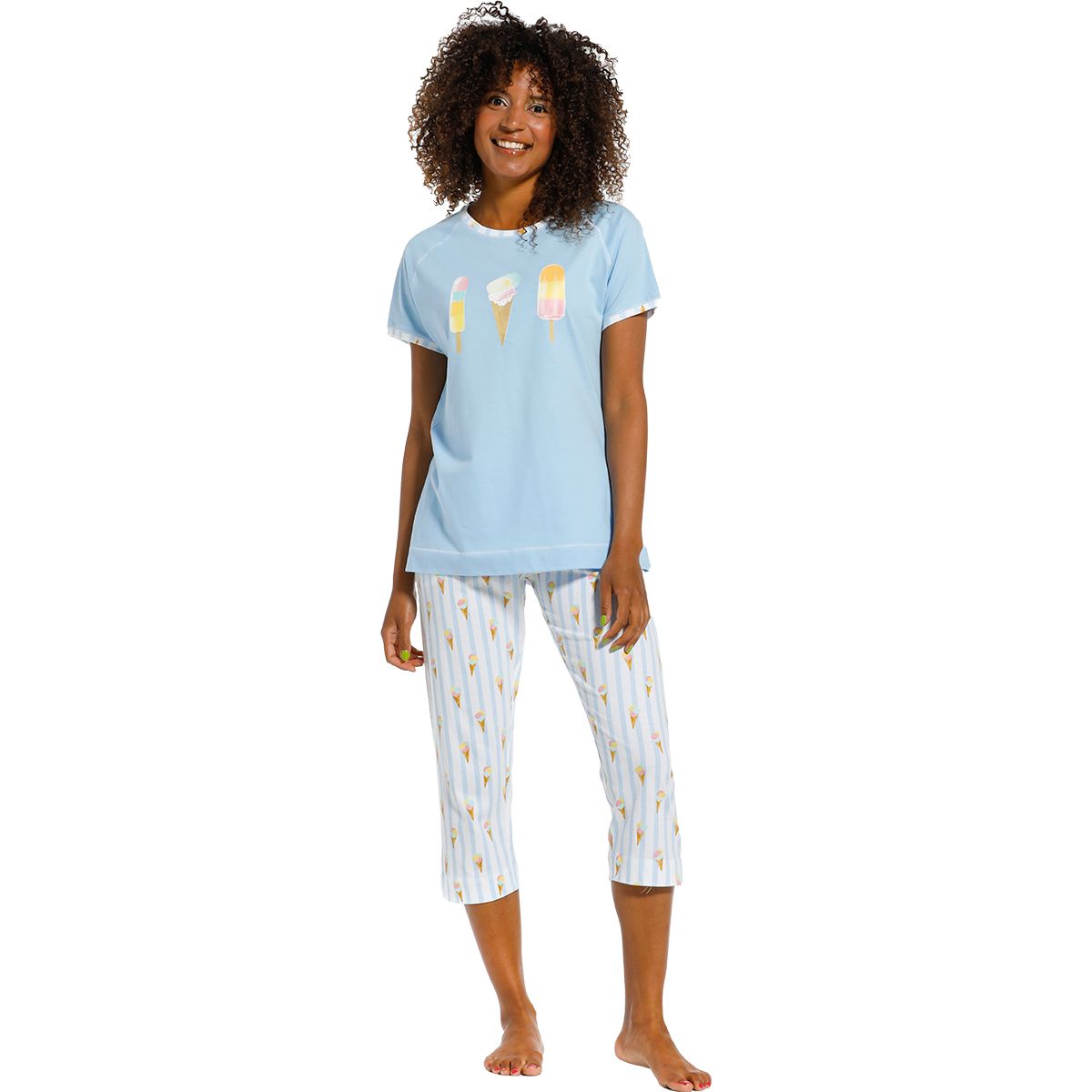 Blauwe dames pyjama ijsjes | Gratis verzending | Gratis | Snel in huis | Online de mooiste pyjama's, nachthemden, ondermode en meer