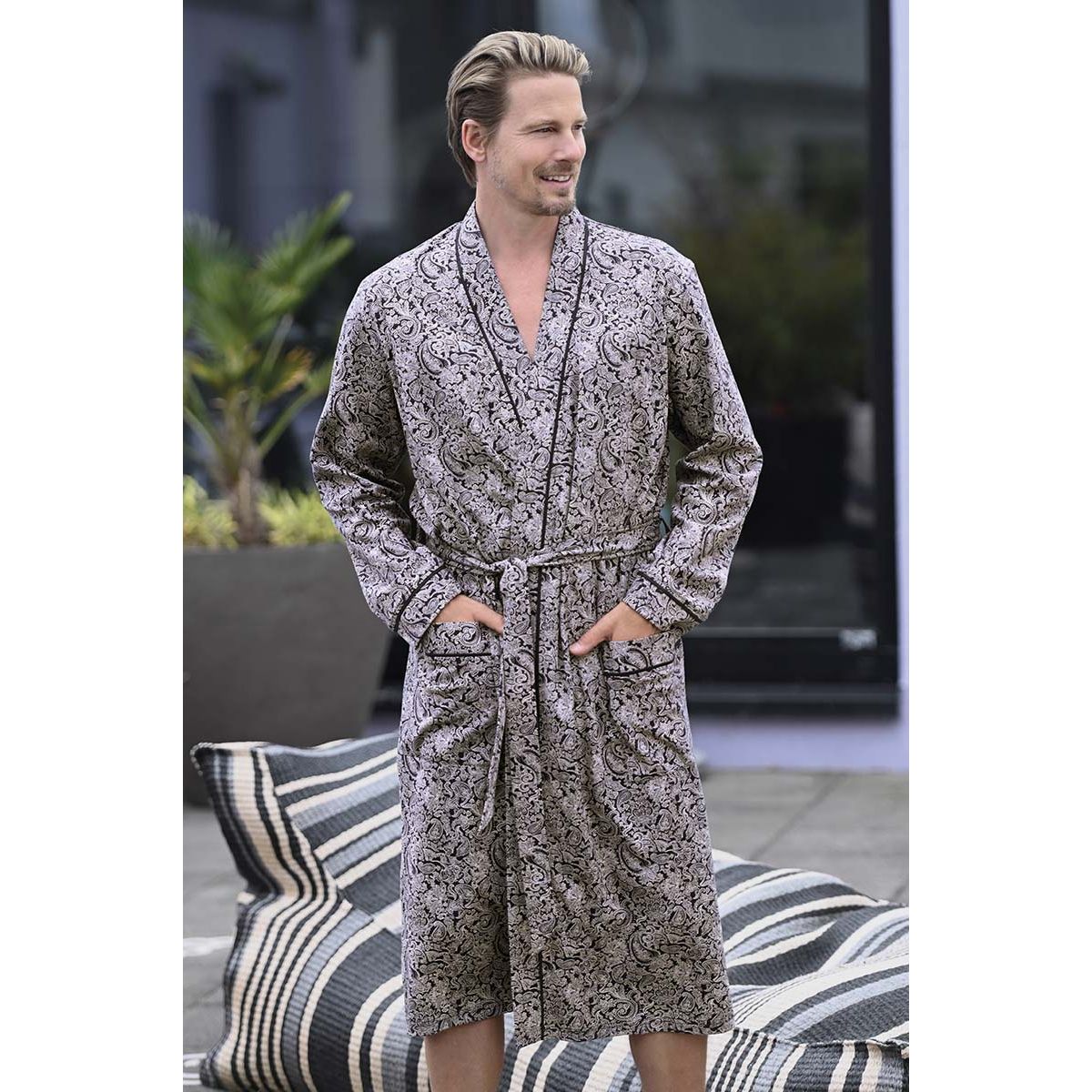 Paisley heren badjas Ringella Bestel eenvoudig online | Gratis verzending en retour | Online de mooiste pyjama's, nachthemden, ondermode en