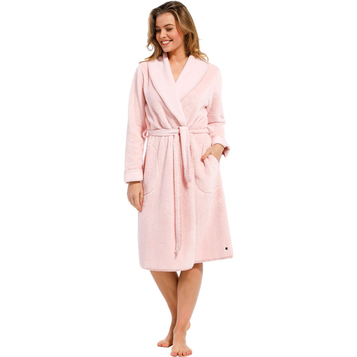 Vintage koraal roze gewatteerde badjas Kleding Dameskleding Pyjamas & Badjassen Nachthemden en tops glamoureuze huis jas dames 1950s badjas 