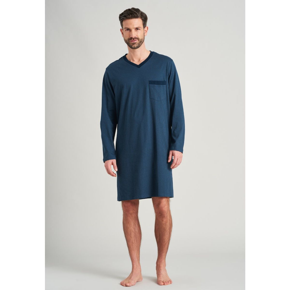 Blauw heren nachthemd Schiesser | Gratis verzending en retour | Online de  mooiste pyjama\'s, nachthemden, ondermode en meer