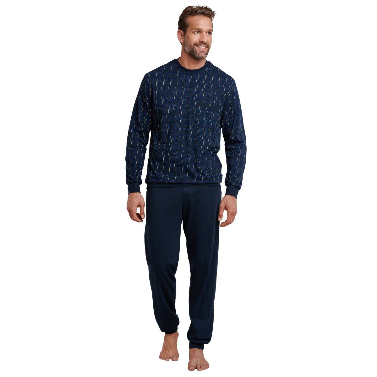 herenpyjama donkerblauw | eenvoudig online | Gratis verzending | Snel in huis | Online de mooiste pyjama's, ondermode en meer