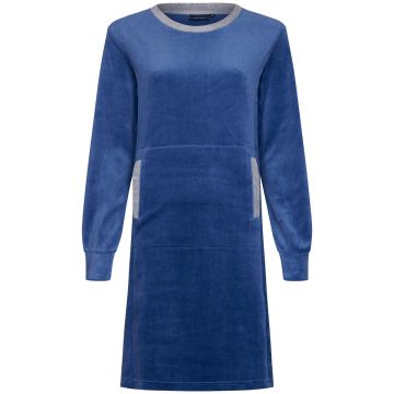 Blauw velours nachthemd Pastunette