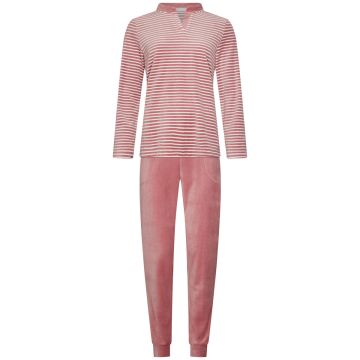 Warme velours pyjama oudroze