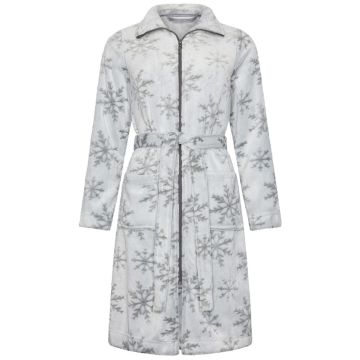 Duurzame fleece badjas ijskristallen