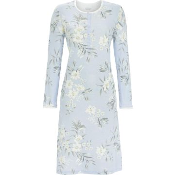 Warm blauw nachthemd bloemen