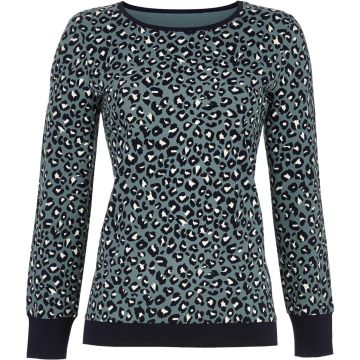 Blauw panterprint pyjamashirt Ringella