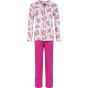Dames doorknoop pyjama roze rozen van Pastunette
