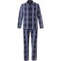 Blauw geruite doorknoop pyjama