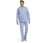 Robson flanellen doorknoop pyjama licht blauw