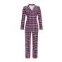 Geruite dames pyjama van Ringella donker roze