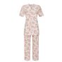 Roze bloemen pyjama met knopen Ringella