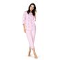 Katoenen klassieke roze dames pyjama