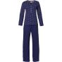 Blauwe katoenen dames pyjama