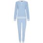 Blauwe badstof dames pyjama Pastunette