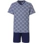Heren shortama met grijs patroon