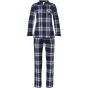 Geruite doorknoop pyjama flanel