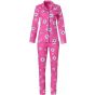 Roze doorknoop dames pyjama madelief