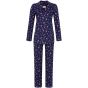 Doorknoop kerst pyjama blauw