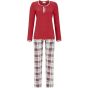 Katoenen pyjama ruiten rood