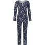 Speels bloemenpatroon pyjama blauw