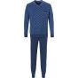 Heren pyjama V-hals blauw Robson