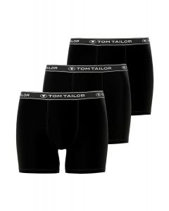 3 zwarte Buffer boxers lang Tom Tailor
