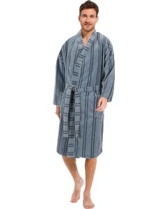Lichtblauwe luxe heren badjas