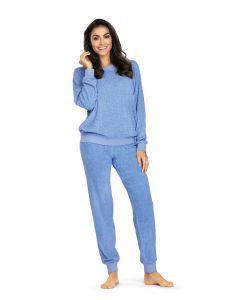 Blauwe badstof pyjama Comtessa