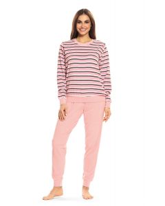 Poeder roze badstof pyjama Comtessa