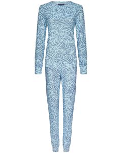 Blauwe fleece pyjama Pastunette Elva