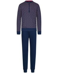 Blauwe en rode heren pyjama Luke