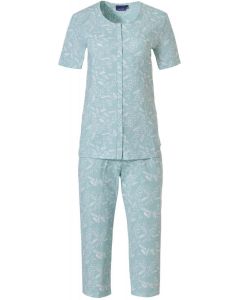 Pastunette doorknoop pyjama turquoise
