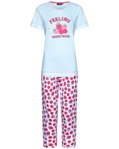 Frambozen katoenen pyjama Rebelle
