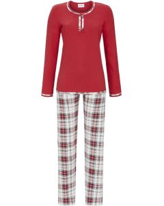 Katoenen pyjama ruiten rood