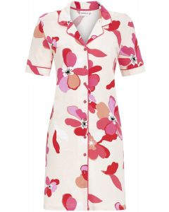 Ringella roze bloemen doorknoopnachthemd