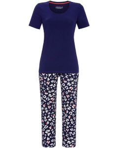 Ringella pyjama panterprint blauw