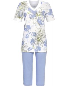 Ringella pyjama bloemen blauw