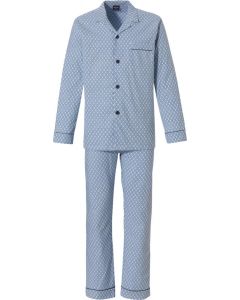 Heren Marineblauw Gestreepte Gaffur Poplin Pyjama Set Maat M Kleding Herenkleding Pyjamas & Badjassen Sets 