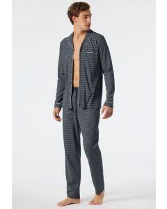Warme doorknoop pyjama voor heren