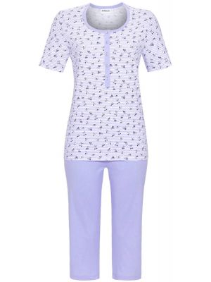 Katoenen kersenbloesem pyjama blauw
